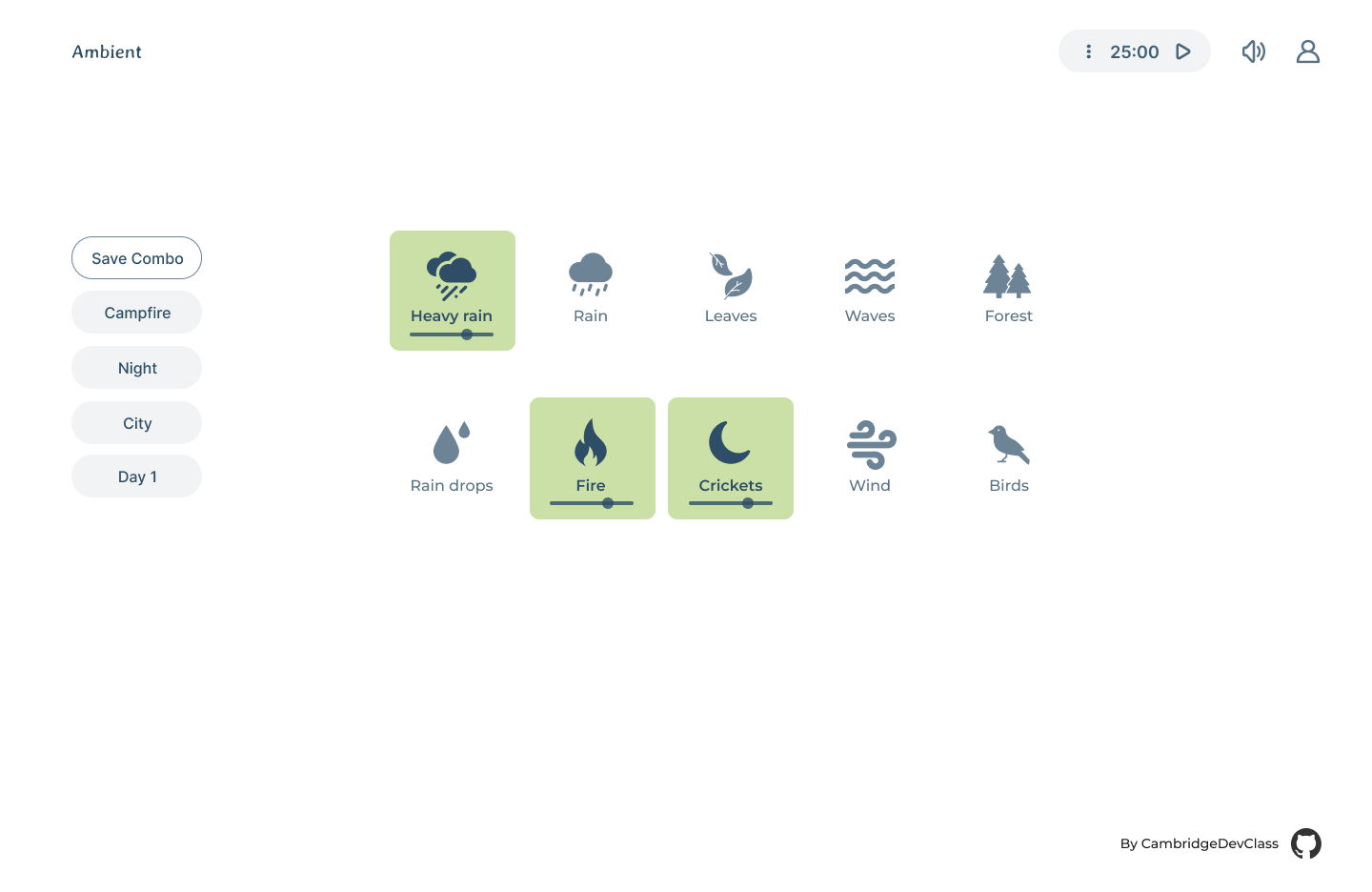 ambient app suggested design